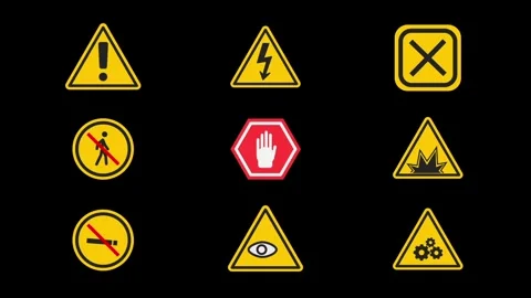 Warning and Prohibition Signs Set for After Effects  After Effects	Stock
