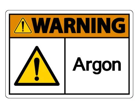 Warning Argon Symbol Sign Isolate On White Background,Vector Illustration Stock Illustration