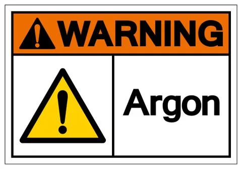 Warning Argon Symbol Sign ,Vector Illustration, Isolate On White Background L Stock Illustration