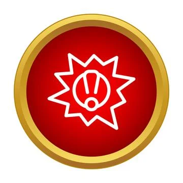 Warning attention danger event notification symbol icon イラスト素材