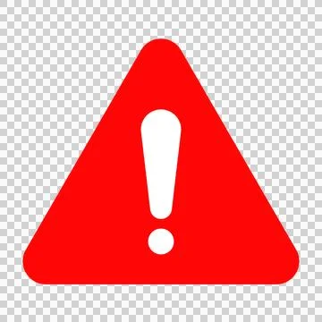 Warning, attention symbol (white exclamation mark in a red triangle frame) Stock Illustration