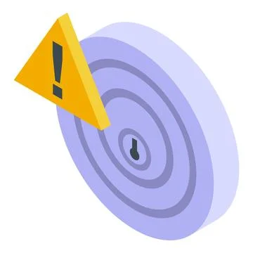 Warning authentication error icon isometric vector. Incorrect data validation Stock Illustration