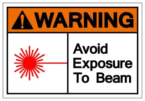 Warning Avoid Exposure To Beam Symbol Sign, Vector Illustration, Isolate On W Stock Illustration