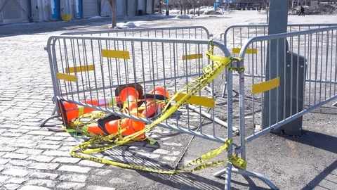 Warning Avoid the Obstacle 스톡 동영상 128134693