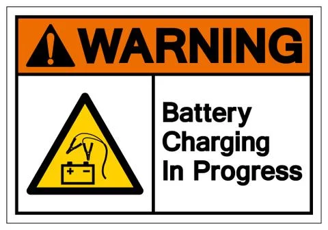 Warning Battery Charging In Progress Symbol Sign, Vector Illustration, Isolat Stock-Illustration