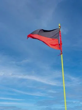 Warning beach flag Stock Photos