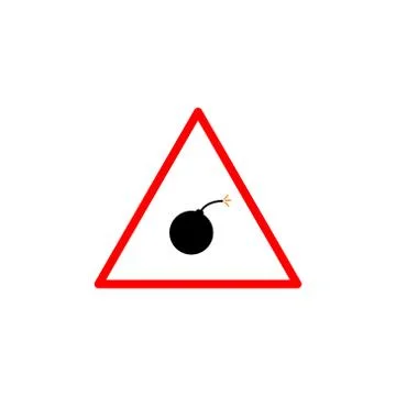 Warning bomb vector design template illustration Stock Illustration