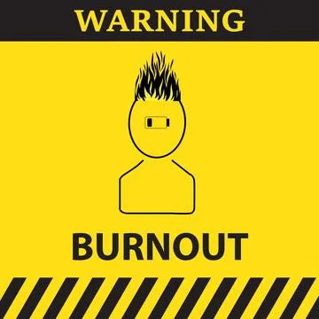 Warning burnout Stock Illustration