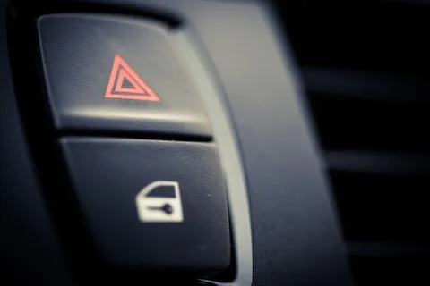 Warning button detail 写真素材