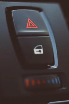 Warning button detail 写真素材