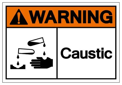 Warning Caustic Symbol Sign, Vector Illustration, Isolate On White Background Stock Illustration