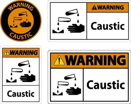 Warning Caustic Symbol Sign On White Background Stock Illustration
