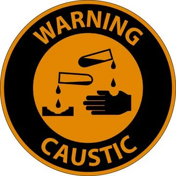 Warning Caustic Symbol Sign On White Background Stock Illustration