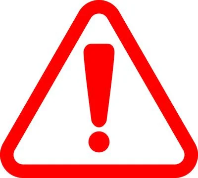 Warning caution alert attention icon. Exclamation mark symbol. Hazard triangle Stock Illustration