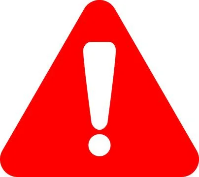Warning caution alert attention icon. Exclamation mark symbol. Hazard triangle Stock Illustration