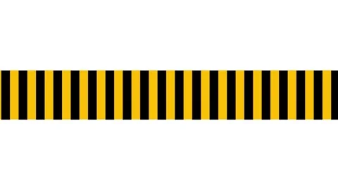 Warning caution tape. Yellow and black hazard tape on transparent backgroun.. Video stock 307423591