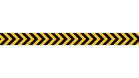 Warning caution tape. Yellow and black hazard tape on white background with.. Stock Footage 307424001