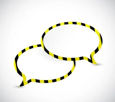 Warning cloud conversation illustration design Stock Illustration