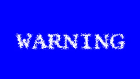 Warning cloud text effect blue isolated background Video stock 138721938