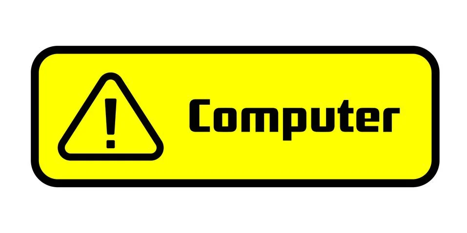 Warning Computer Power Socket Warning Labels Stock-Illustration