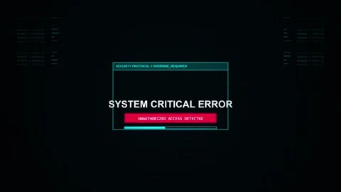 Warning concept glitch with digital distortion and flashing alert message Stock Footage 345370949