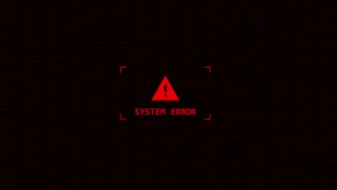 Warning concept glitch with distorted digital error animation and abstract Stock Footage 345370968