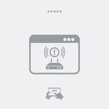 Warning connection icon Stock Illustration
