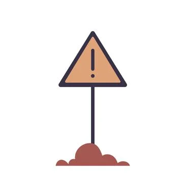 Warning constructions sign Illustration