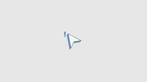 Warning cursor pointer neubrutalism UI element animation Vídeo Stock 337540669