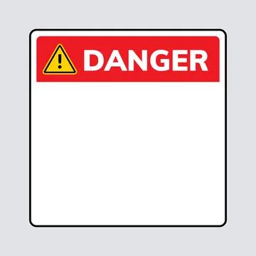 Warning danger vector sign board icon. Metal hazard warning blank board danger Stock Illustration