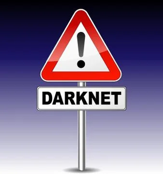 Warning darkweb sign Stock Illustration