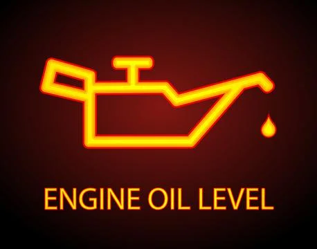 Warning dashboard car icon engine oil level light symbol that pops up on car Stock Illustration