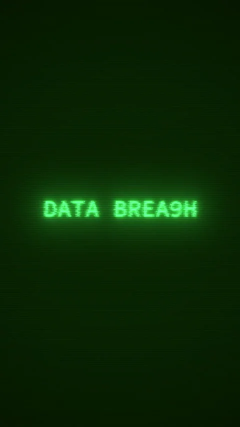 Warning Data Breach: Computer Screen Loop Stock Footage 318991339