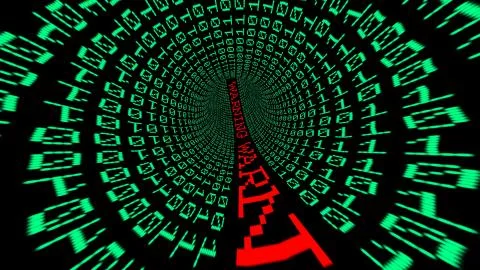 Warning data tunnel Stock Illustration