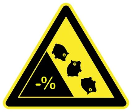 Warning Deflation Ahead Stock Illustration