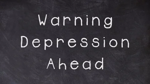 Warning depression ahead 库存影片 241327334