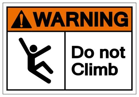 Warning Do Not Climb Symbol Sign, Vector Illustration, Isolate On White Backg Stock Illustration