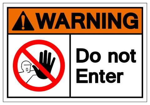 Warning Do not enter Symbol Sign, Vector Illustration, Isolate On White Backg Stock Illustration