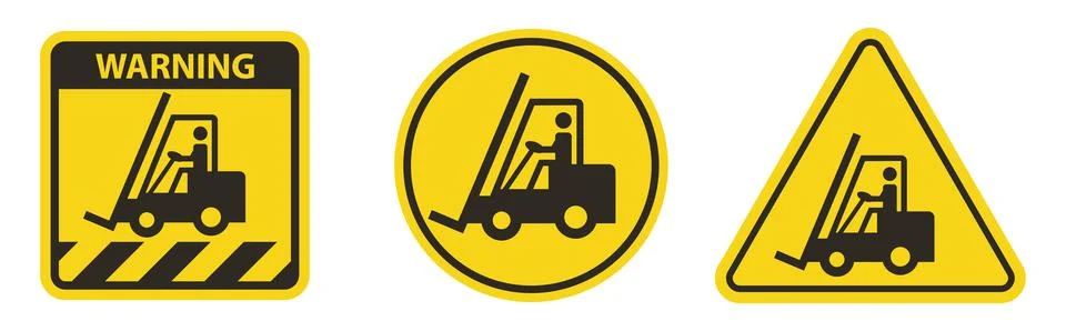 Warning Do not operate the forklift Stock Illustration