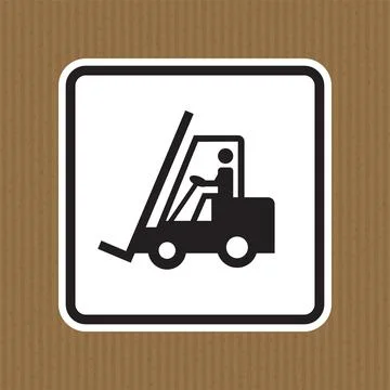 Warning Do not operate the forklift Stock Illustration
