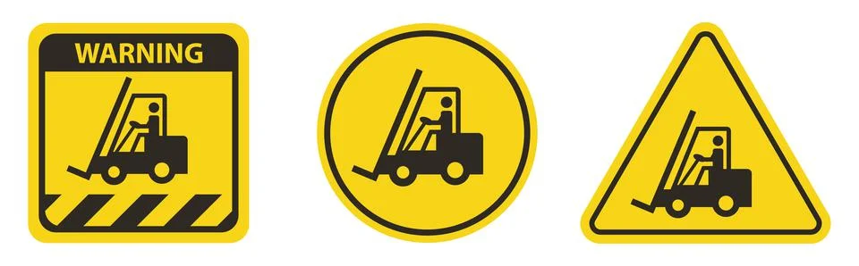 Warning Do not operate the forklift Stock Illustration