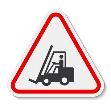 Warning Do not operate the forklift Stock Illustration