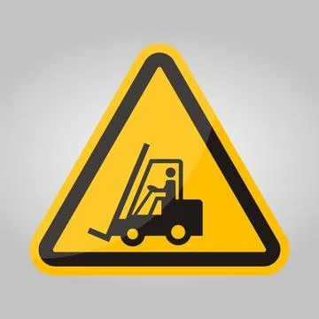 Warning Do not operate the forklift Stock Illustration