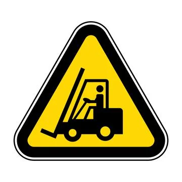 Warning Do not operate the forklift Stock Illustration