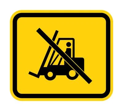 Warning Do not operate the forklift Stock Illustration