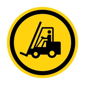 Warning Do not operate the forklift Stock Illustration