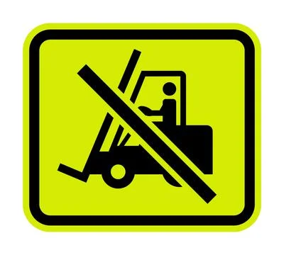 Warning Do not operate the forklift Stock Illustration