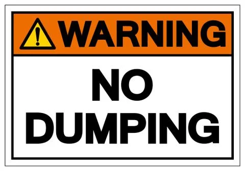 Warning Dumping Symbol Sign, Vector Illustration, Isolate On White Background Stock Illustration