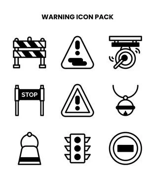 Warning DuoTone UI Icons Pack Stock Illustration