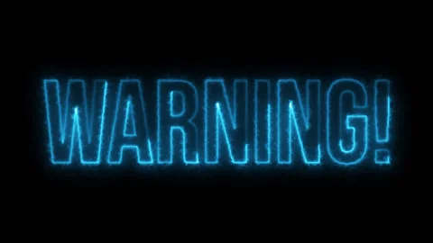 Warning Electric Neon Outline Video stock 272750253